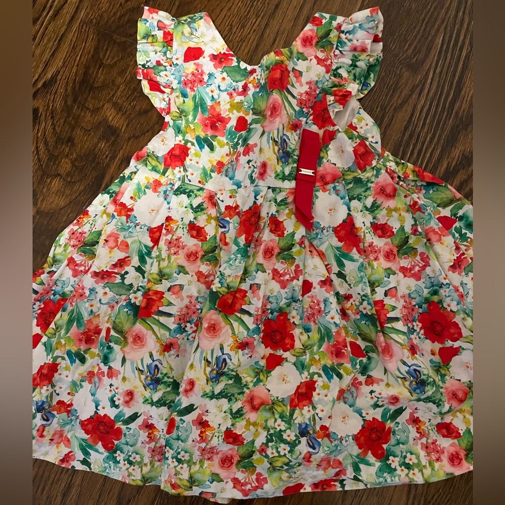 Mayoral Watercolor Spring Floral Dress 24M